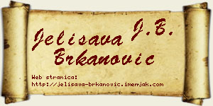 Jelisava Brkanović vizit kartica